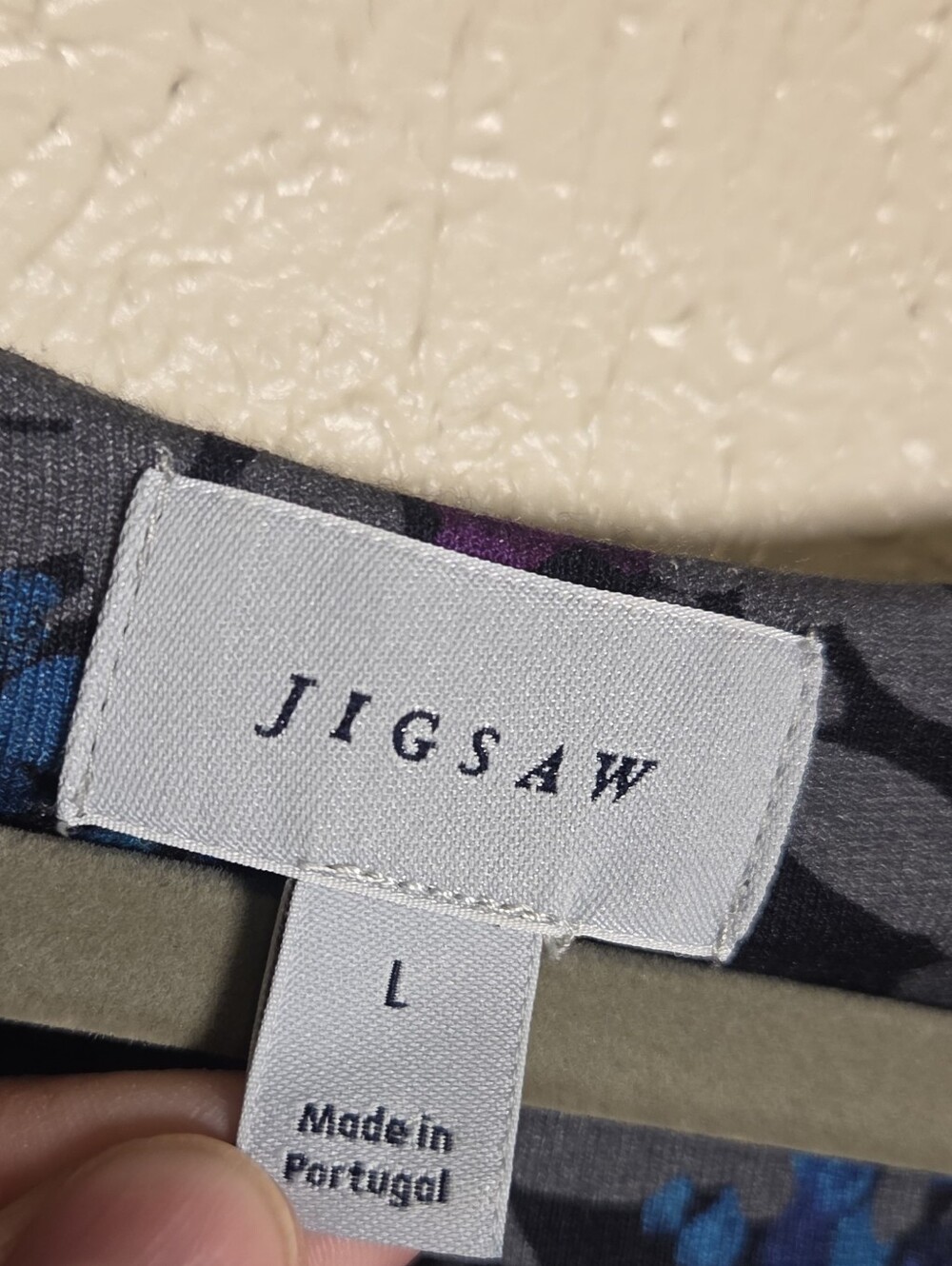 Jigsaw Dress Viscose Stretch Jersey Knit 3/4 Sleeves Floral Travel No Wrinkle — image 3 of 6